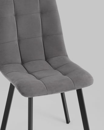 Стул Oliver Square велюр Темно-серый_7